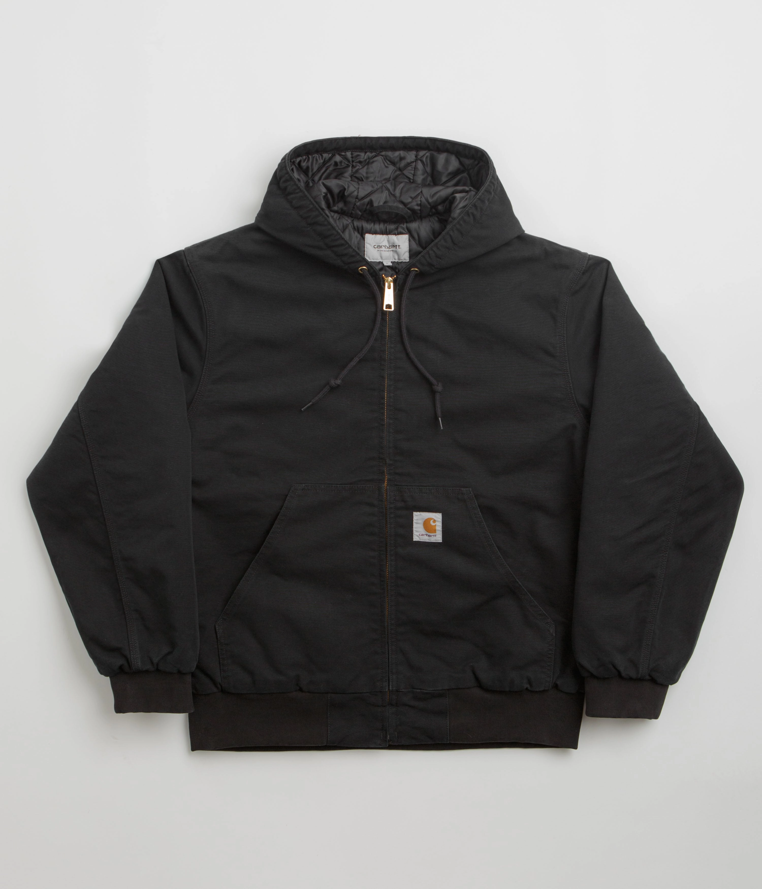 Carhartt OG Active Jacket - Black / Black Stone Canvas OdorControl Treatment Lightweight Fabric