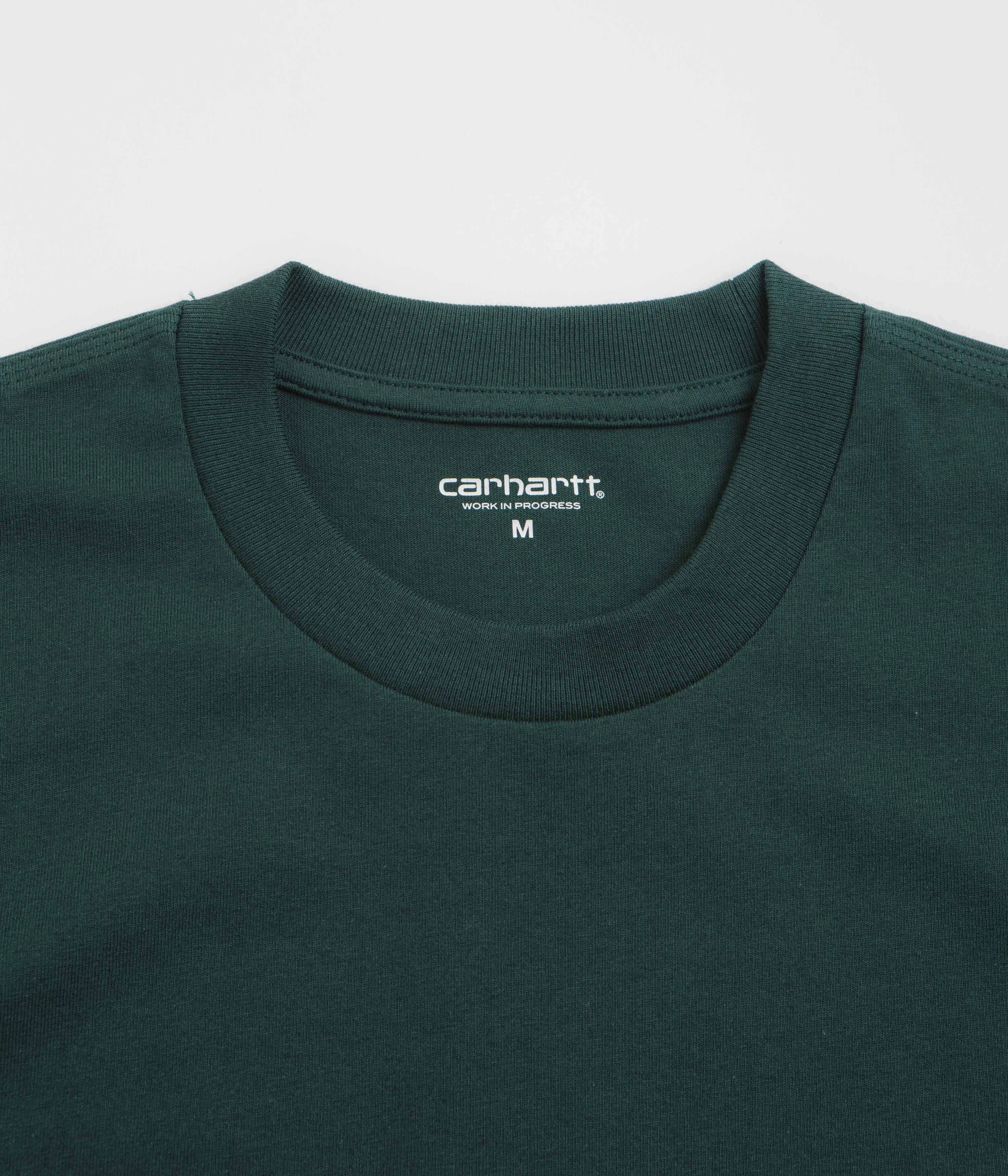 Carhartt American Script T-Shirt - Dark Fir Subtle Details Minimalist Wear