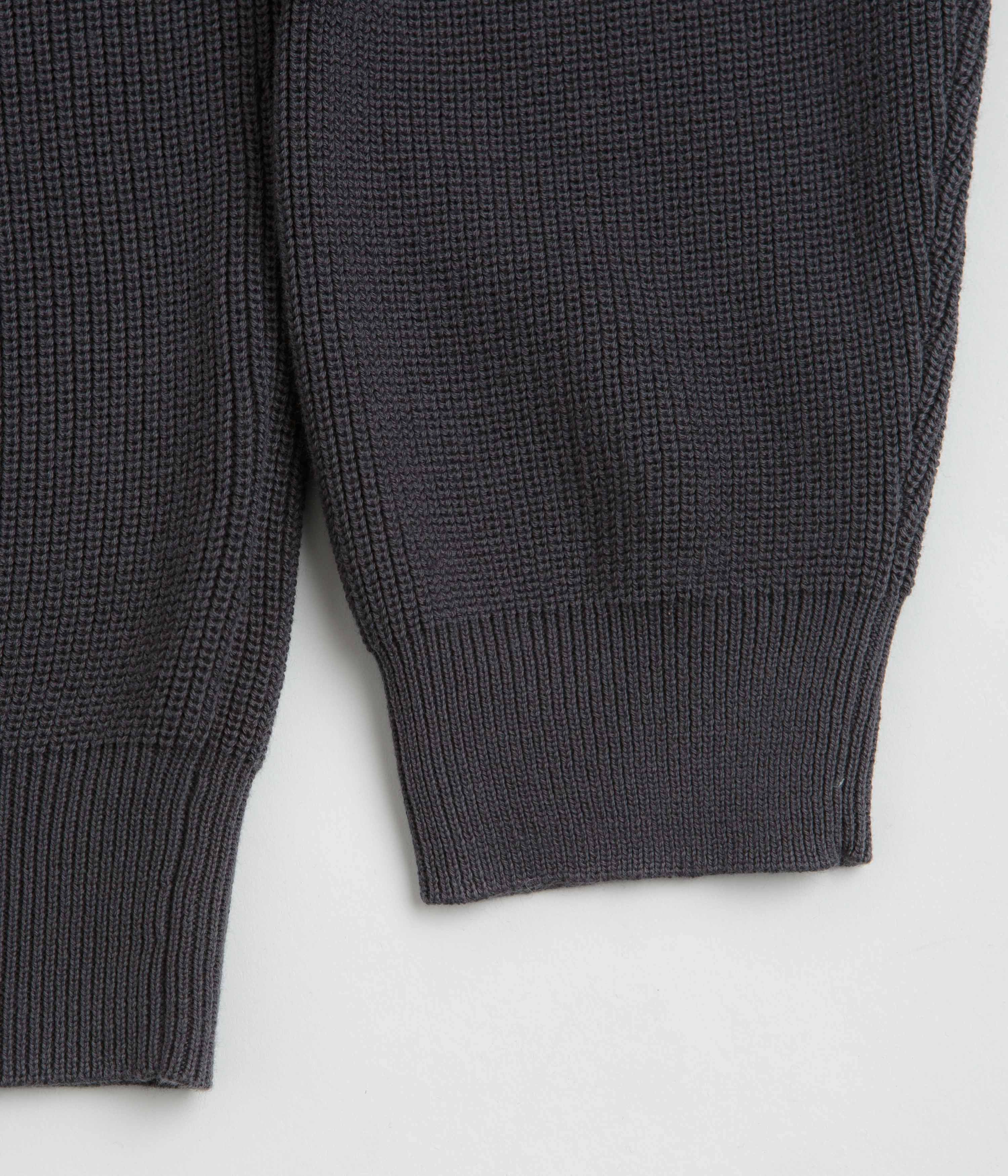 Pass Port Organic Cotton Stripe Knit Sweatshirt - Slate Sporty Fashion