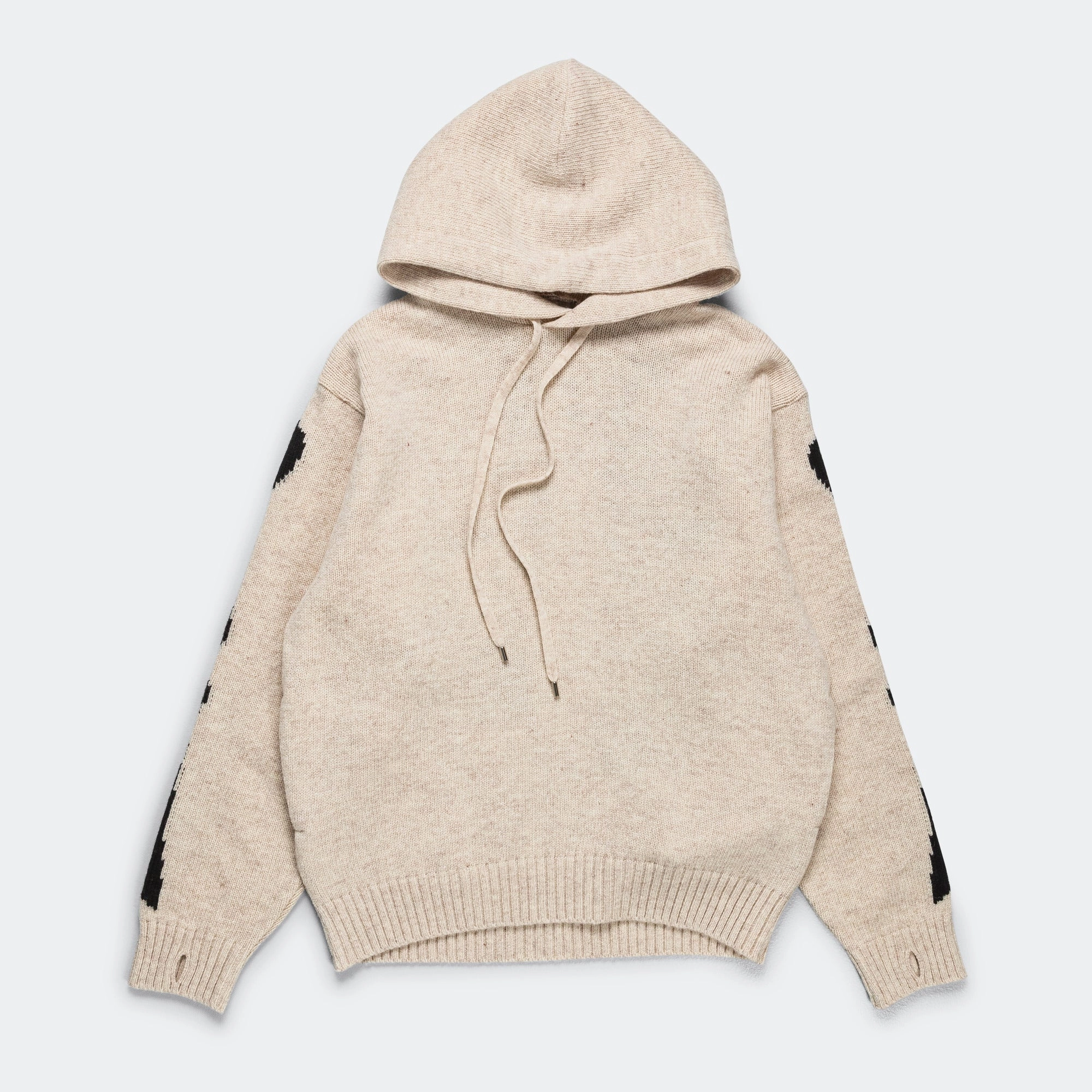 5G Wool BONE Hood Sweater - Ecru packable