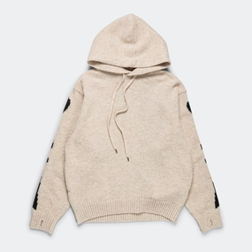 5G Wool BONE Hood Sweater - Ecru packable