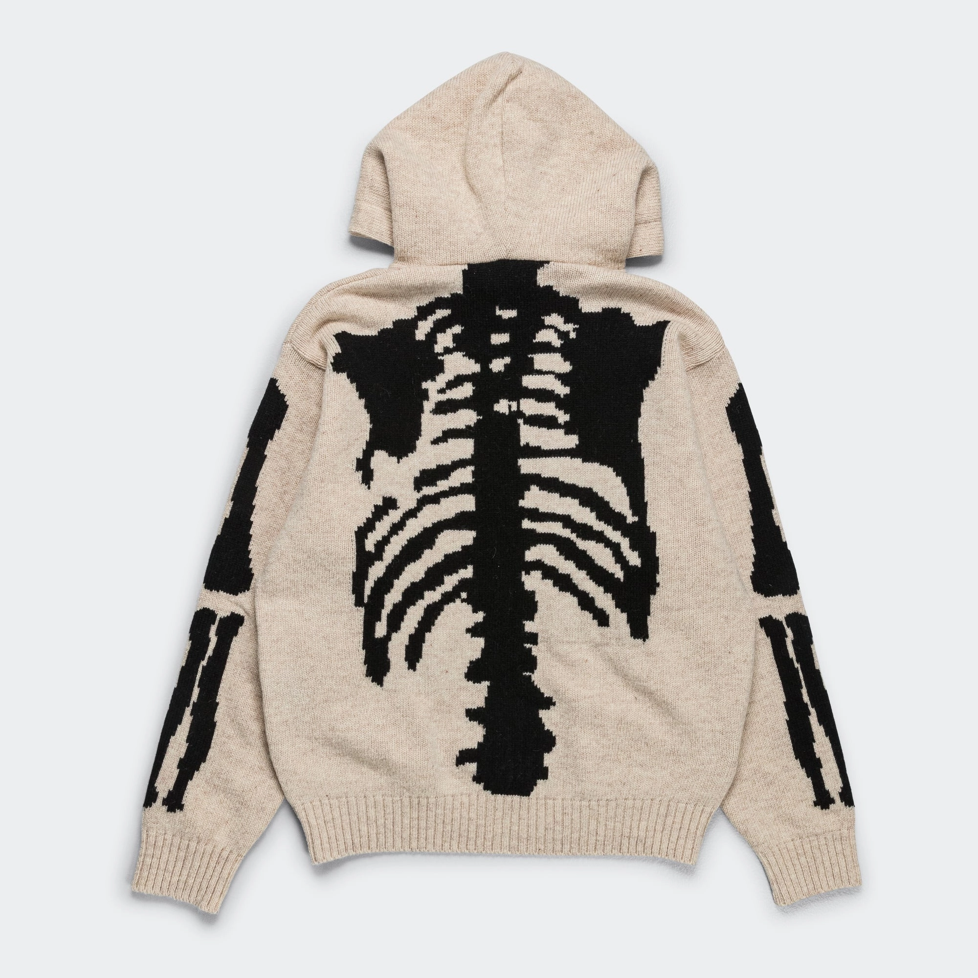 good for gym sessions 5G Wool BONE Hood Sweater - Ecru