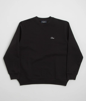 Dime Cursive Small Logo Crewneck Sweatshirt - Black Urban Look