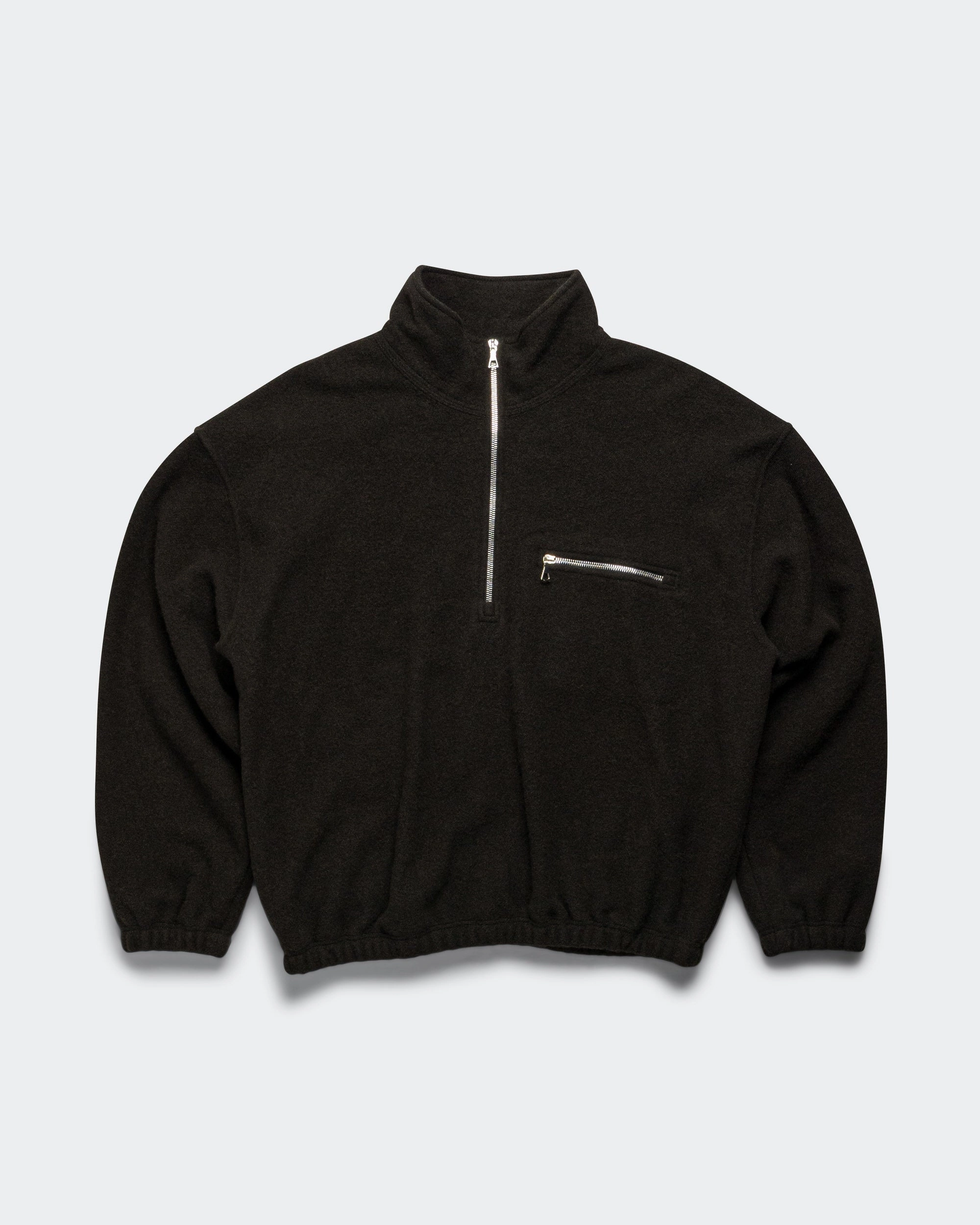 Polar Fleece Half Zip - Tourbe Natural Fleece full sleeve Trendy Look