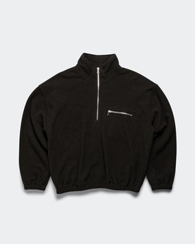 Polar Fleece Half Zip - Tourbe Natural Fleece full sleeve Trendy Look