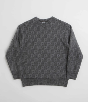 Polar P Pattern George Sweatshirt - Grey Urban Style sporty wear