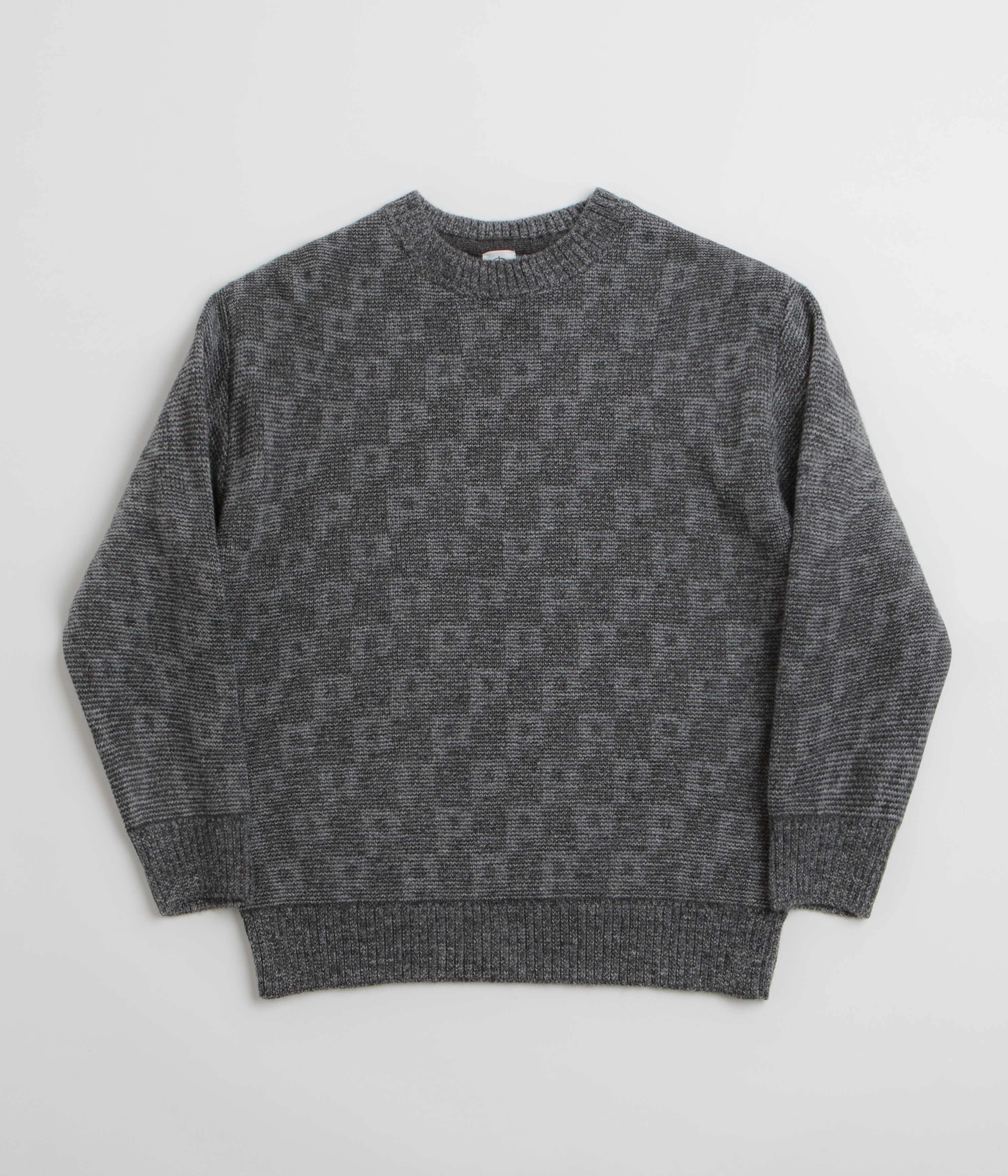 Polar P Pattern George Sweatshirt - Grey Urban Style sporty wear