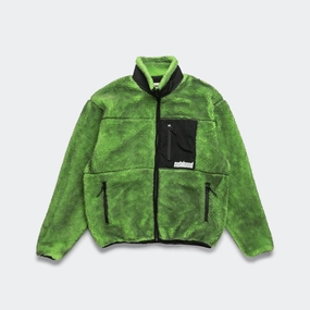 WindproofTechnology Painted Sherpa Fleece Lined Jacket - Green