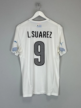 2014/15 URURGUAY SUAREZ #9 AWAY SHIRT (M) PUMA Variable Density Knit Moisture Wicking Technology