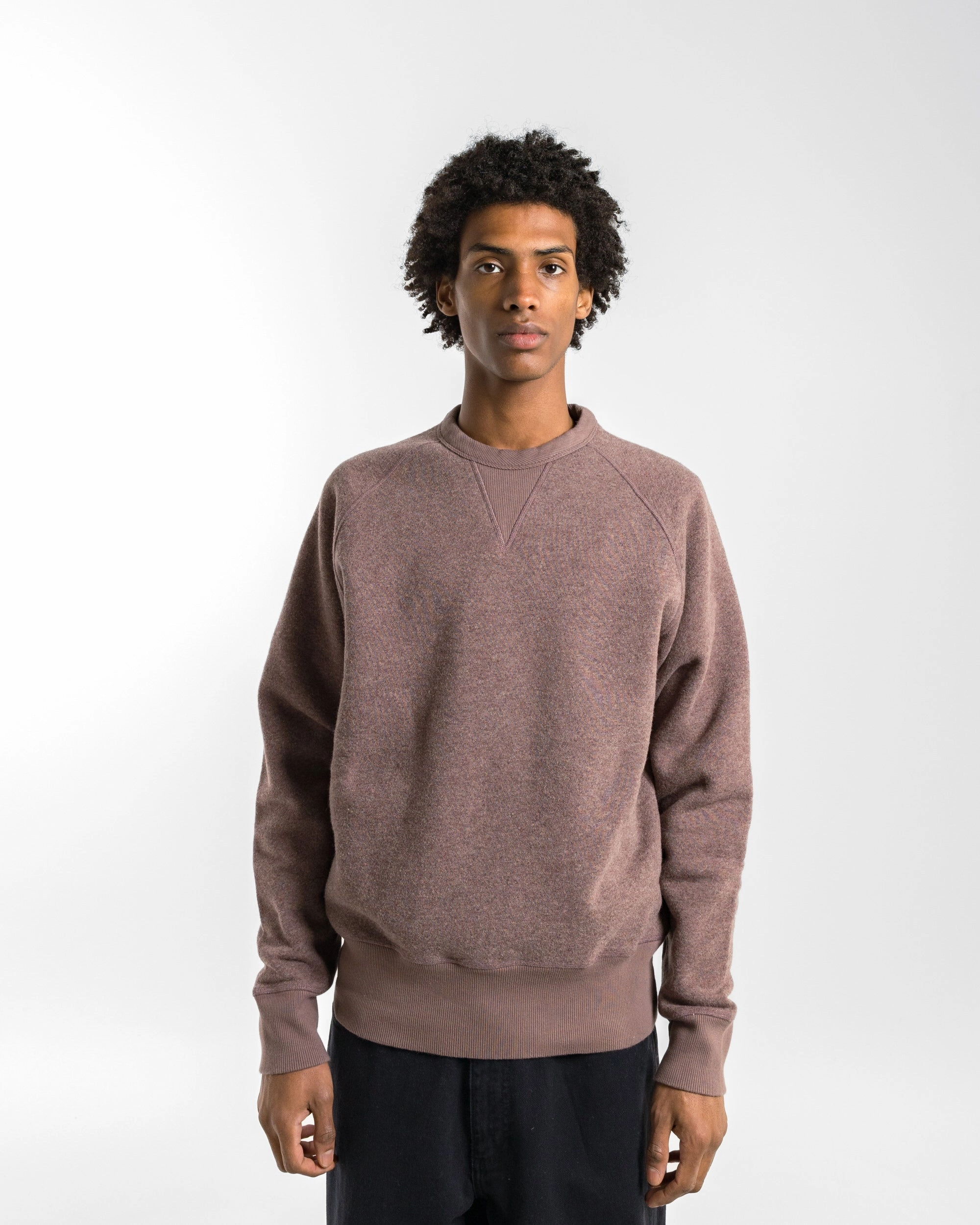 Chill Look Comfy Layer Marten Relaxed Cotton Wool Sweatshirt - Walnut