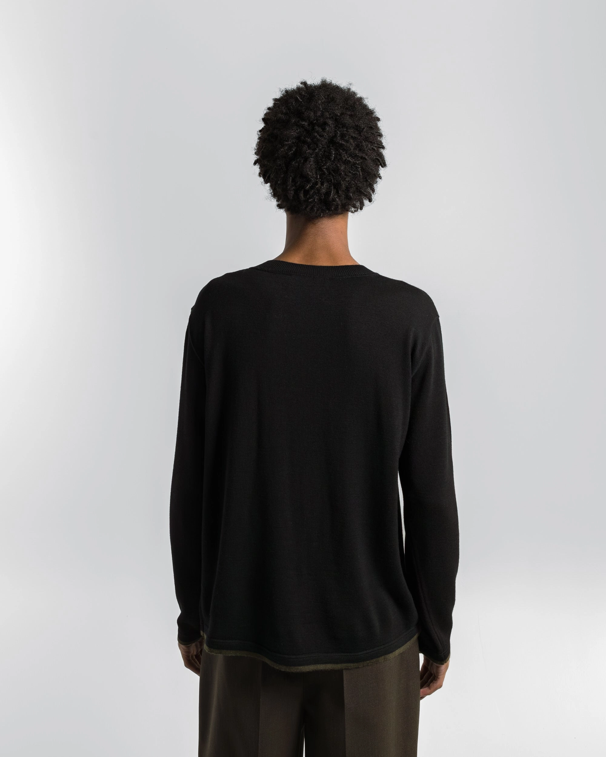 Weekend Look insulated Tipped Thermal - Black Fine Merino Wool