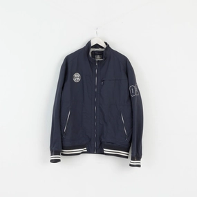 Tom Tompson Men 3XL (2XL) Jacket Navy Nylon Zip Up Detroit Tigers Champion Baseball performance day