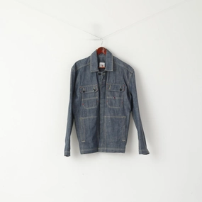 Urban Hike Empathy Tommy Hilfiger Denim Men S Jacket Blue Cotton Jeans East Coast Buttoned Top