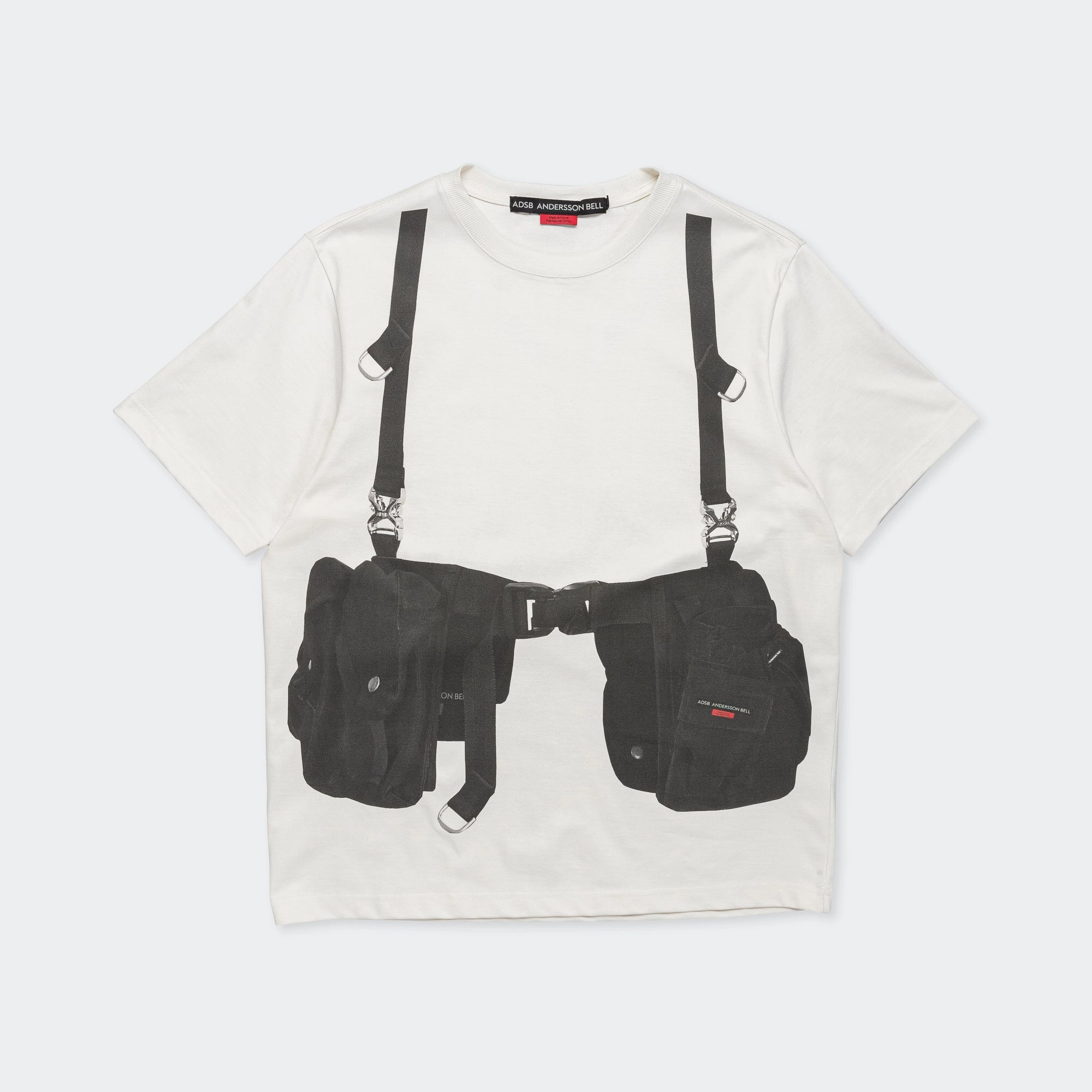 EcoFriendlyMaterial Utility Vest Trompe L'oeil T-Shirt - White