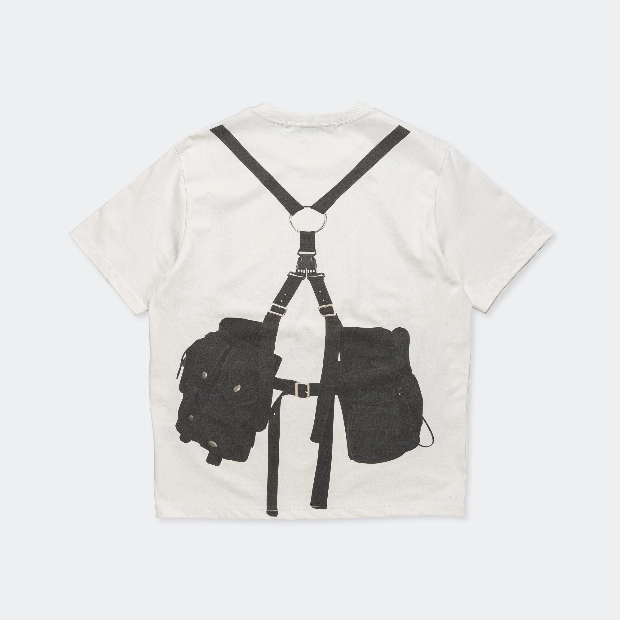 Utility Vest Trompe L'oeil T-Shirt - White Stylish Look NonIronTechnology