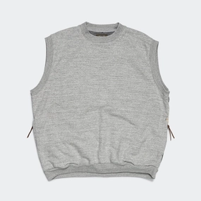 Street Comfort TOP SWT Knit x YABANE Quilt 2 TONES BIG Vest - Grey/IDG