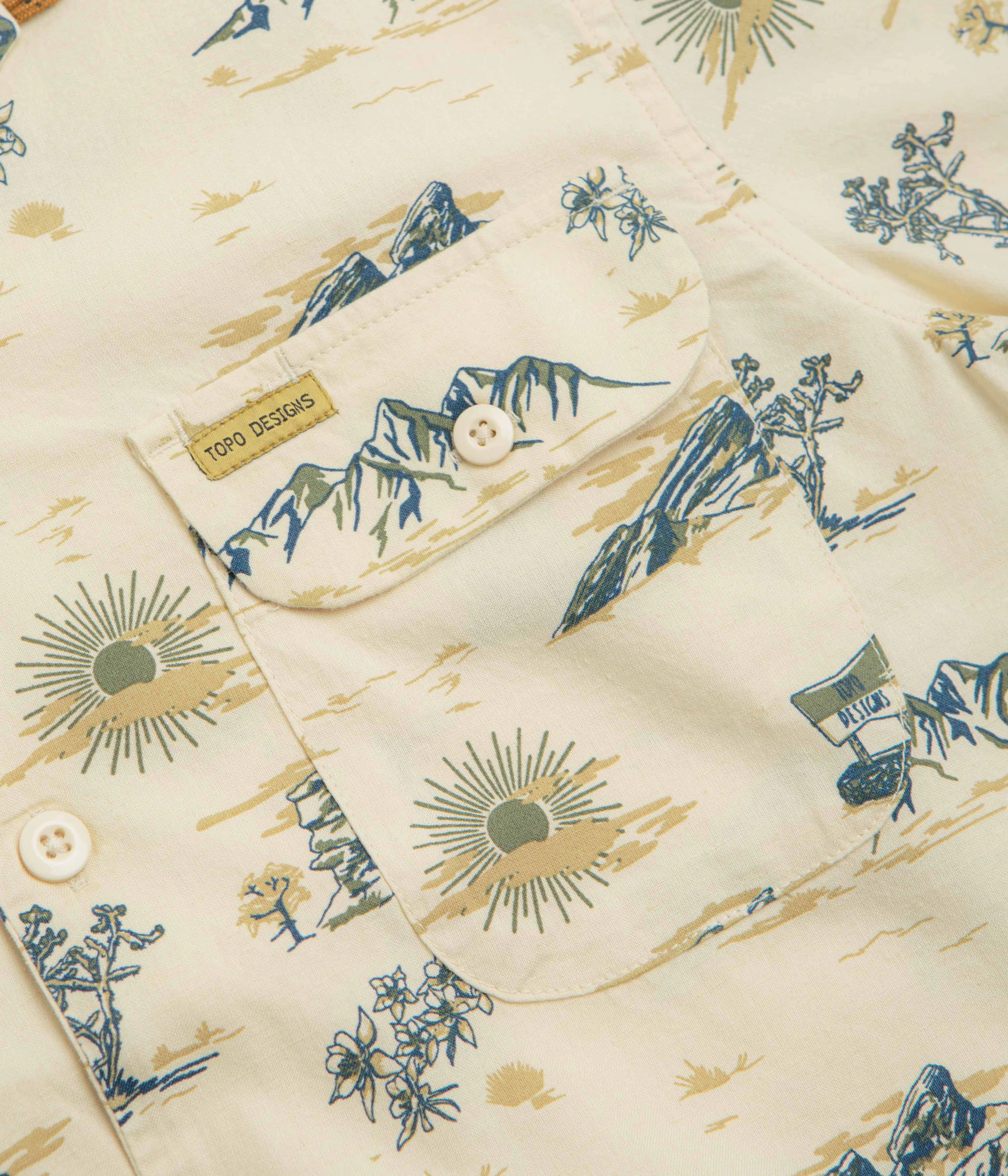 Topo Designs Daytripper Short Sleeve Shirt - Westbound Stretchable Cloth Eco-Friendly Choice