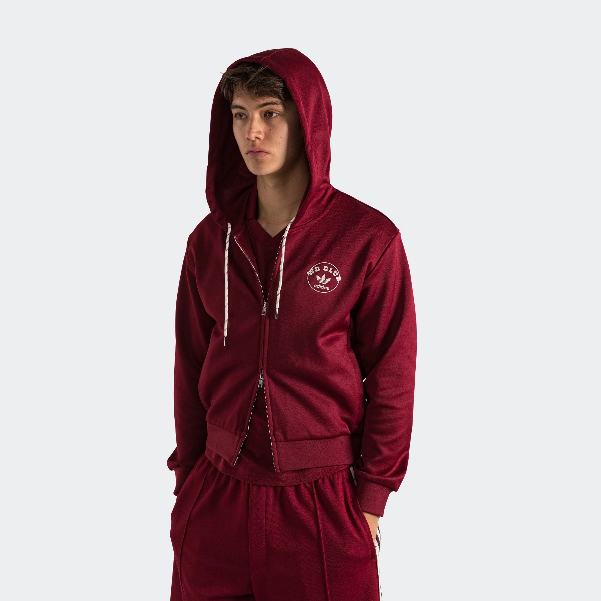Track Hoodie x Wales Bonner - Core Burgundy product surfing suitability Layered Comfort