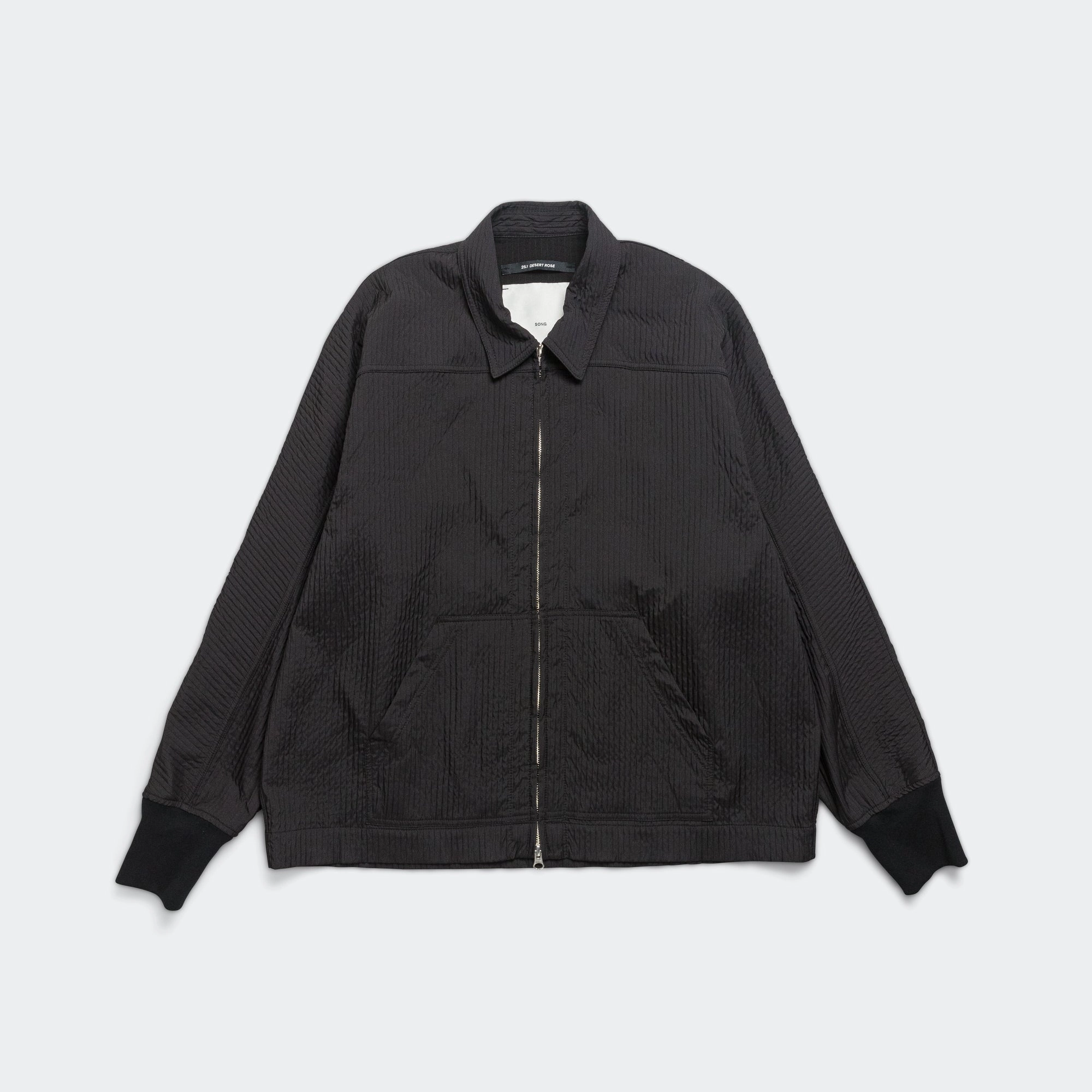 Body Mapped Ventilation Non Iron Fabric Tech Track Jacket - Black Double Weave Stripe