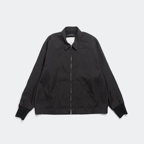 Body Mapped Ventilation Non Iron Fabric Tech Track Jacket - Black Double Weave Stripe