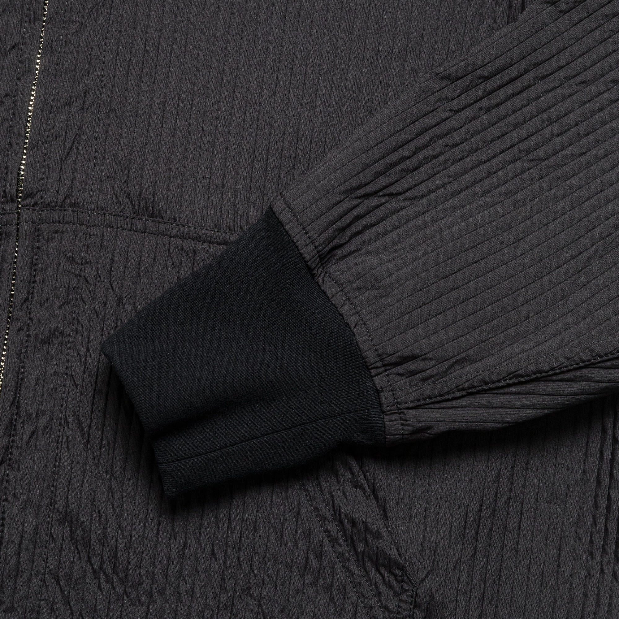 Track Jacket - Black Double Weave Stripe Thermal regulation