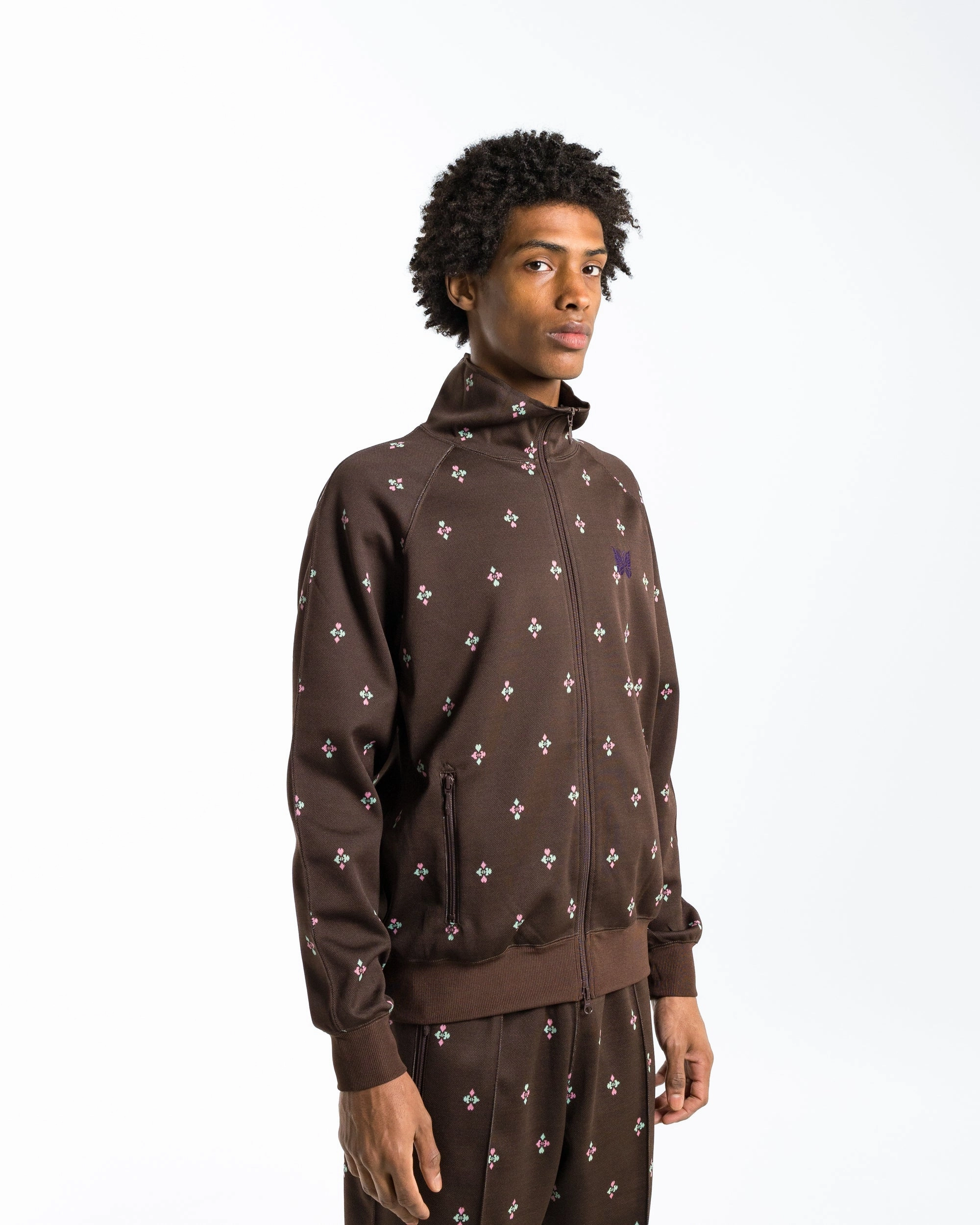 Multi Pocket System Track Jacket - Blackjack Poly Jacquard