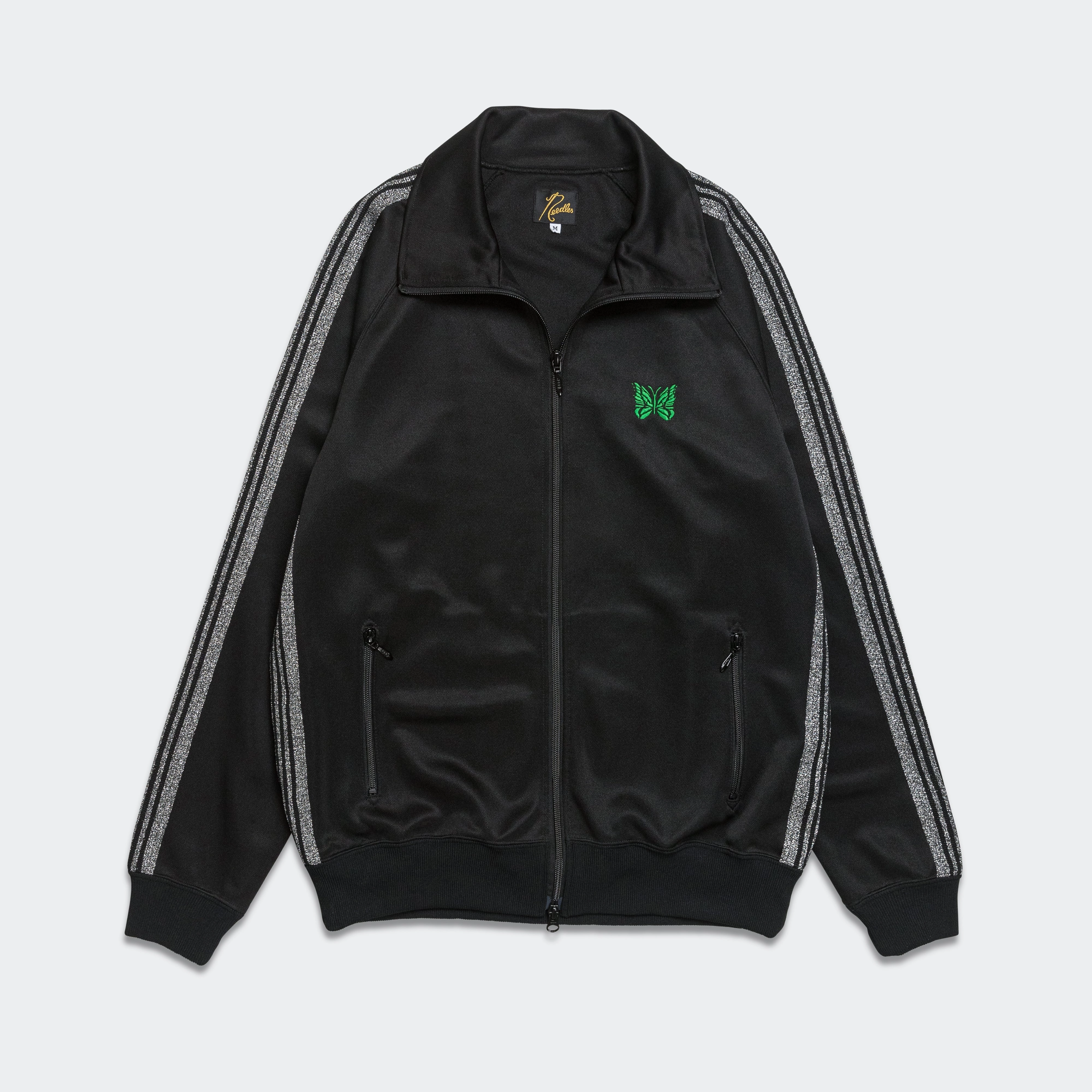 product personalization creativity product marbled pattern Track Jacket x UP THERE - Black/Silver Poly Smooth