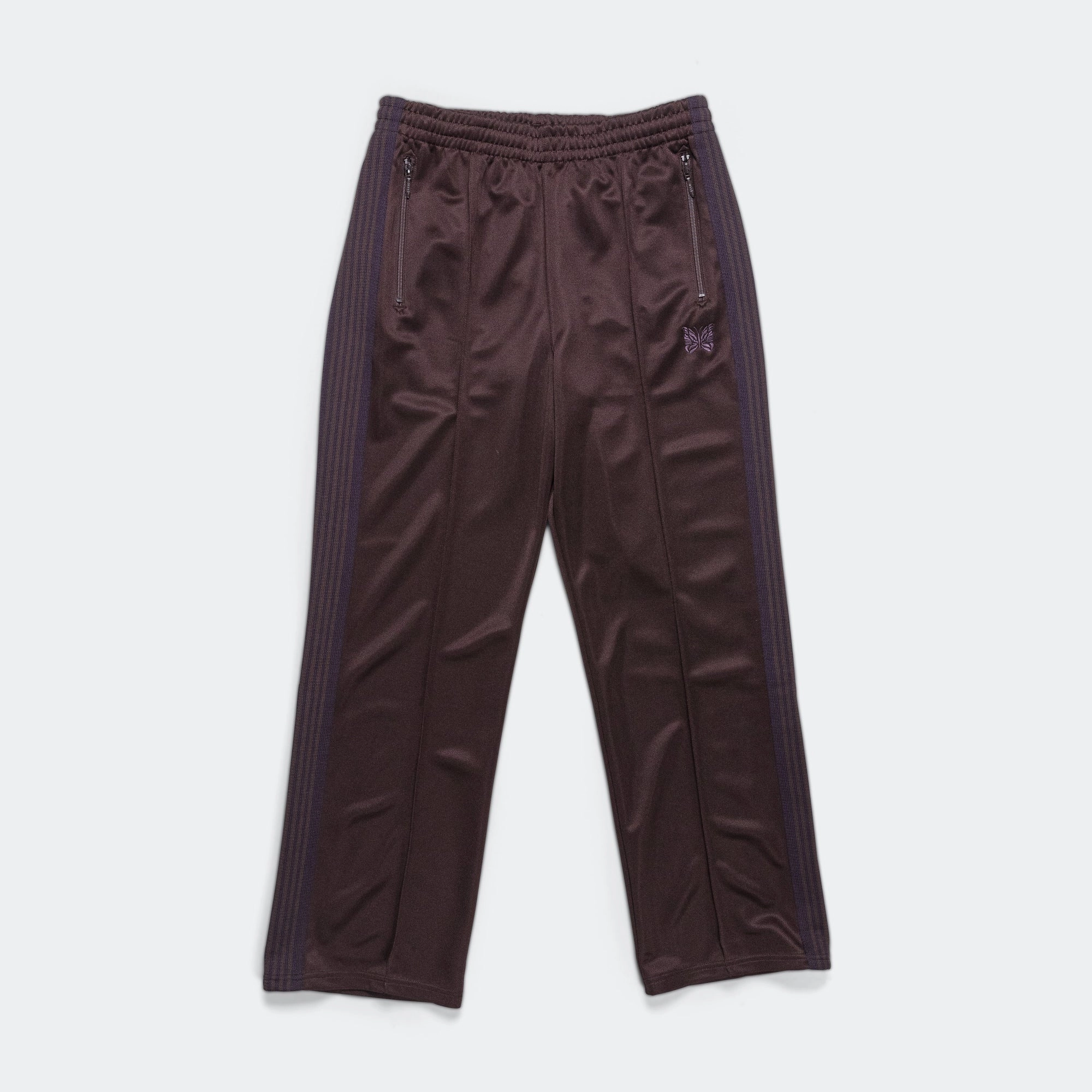 Stretchable Fabric Track Pant - Dark Brown Poly Smooth