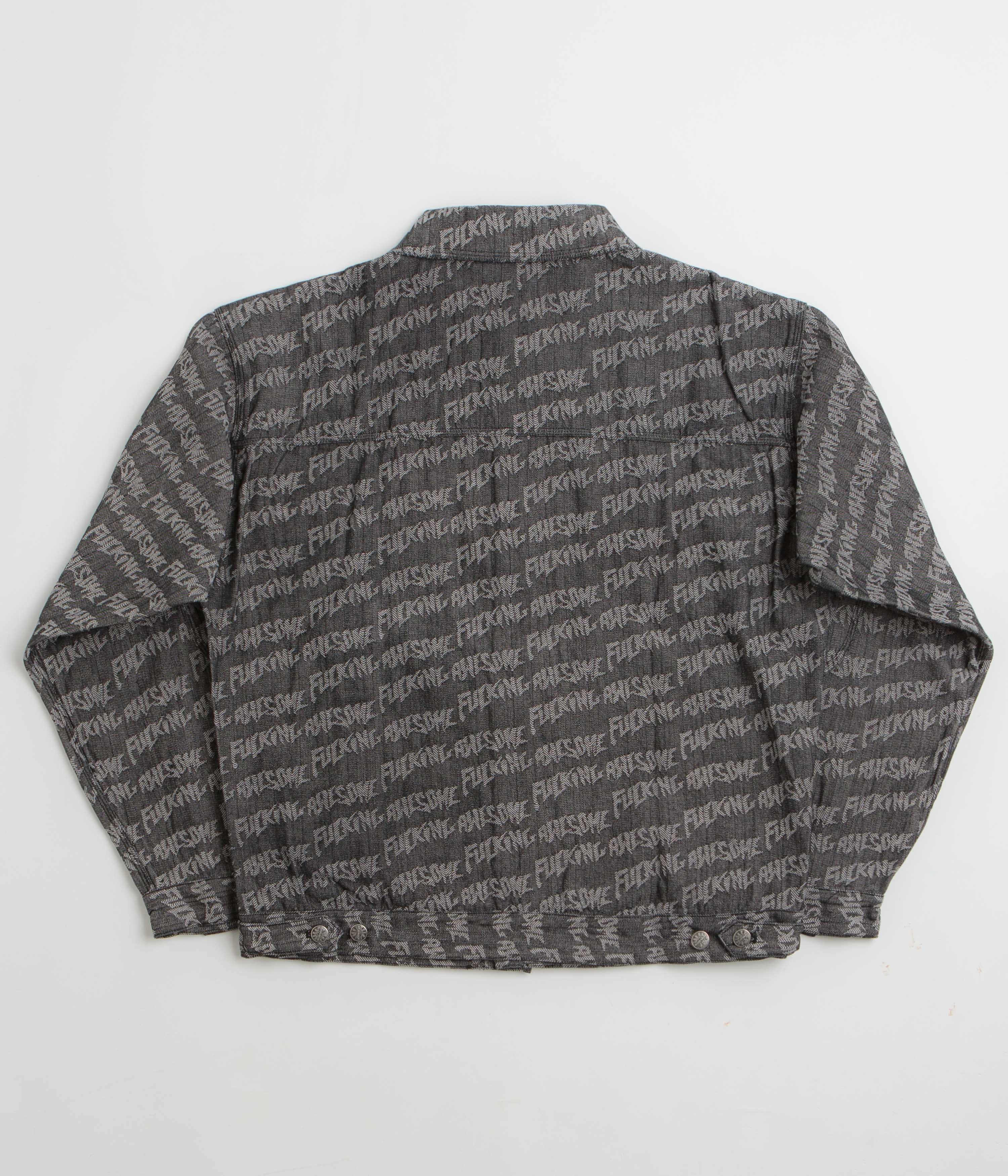 Invoice Ergonomic Tailoring Fucking Awesome Herringbone Work Jacket - Black / Light Grey