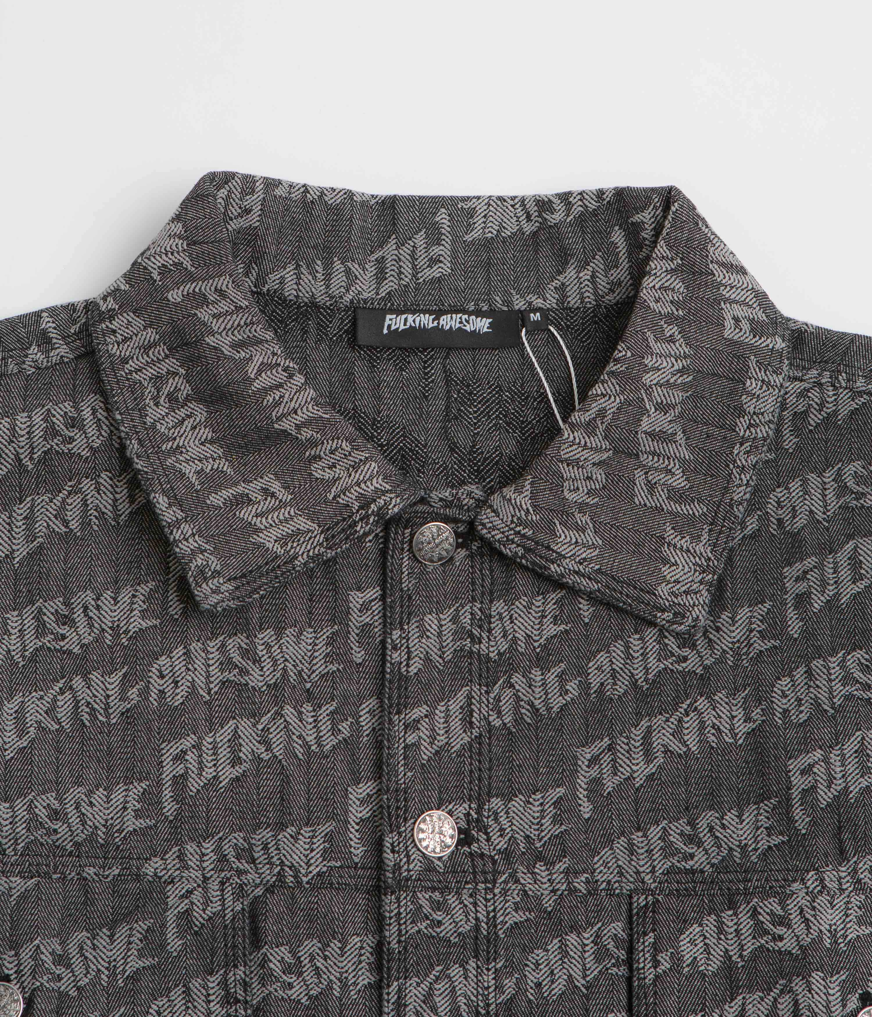 Fucking Awesome Herringbone Work Jacket - Black / Light Grey Nail-polish Classic Jacket