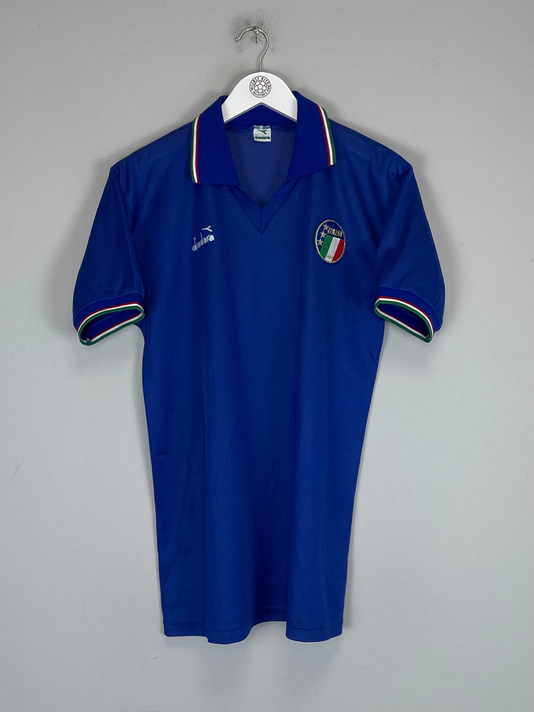 Impact Fit Flexible Cuff Design 1986/90 ITALY HOME SHIRT (L) DIADORA