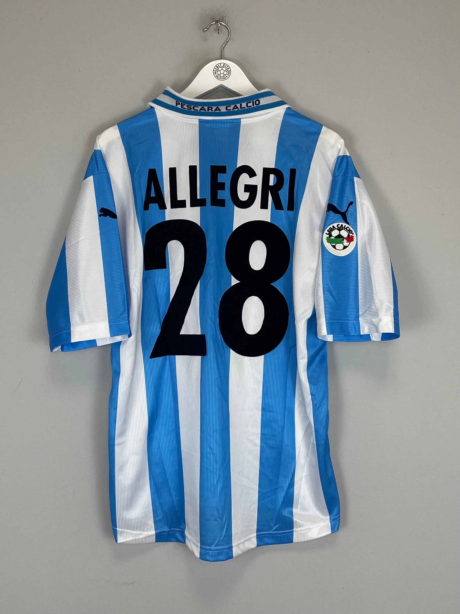 Quick Repair Yarn All Season 1999/01 PESCARA ALLEGRI #28 *MINT* MATCH ISSUE HOME SHIRT (XL) PUMA