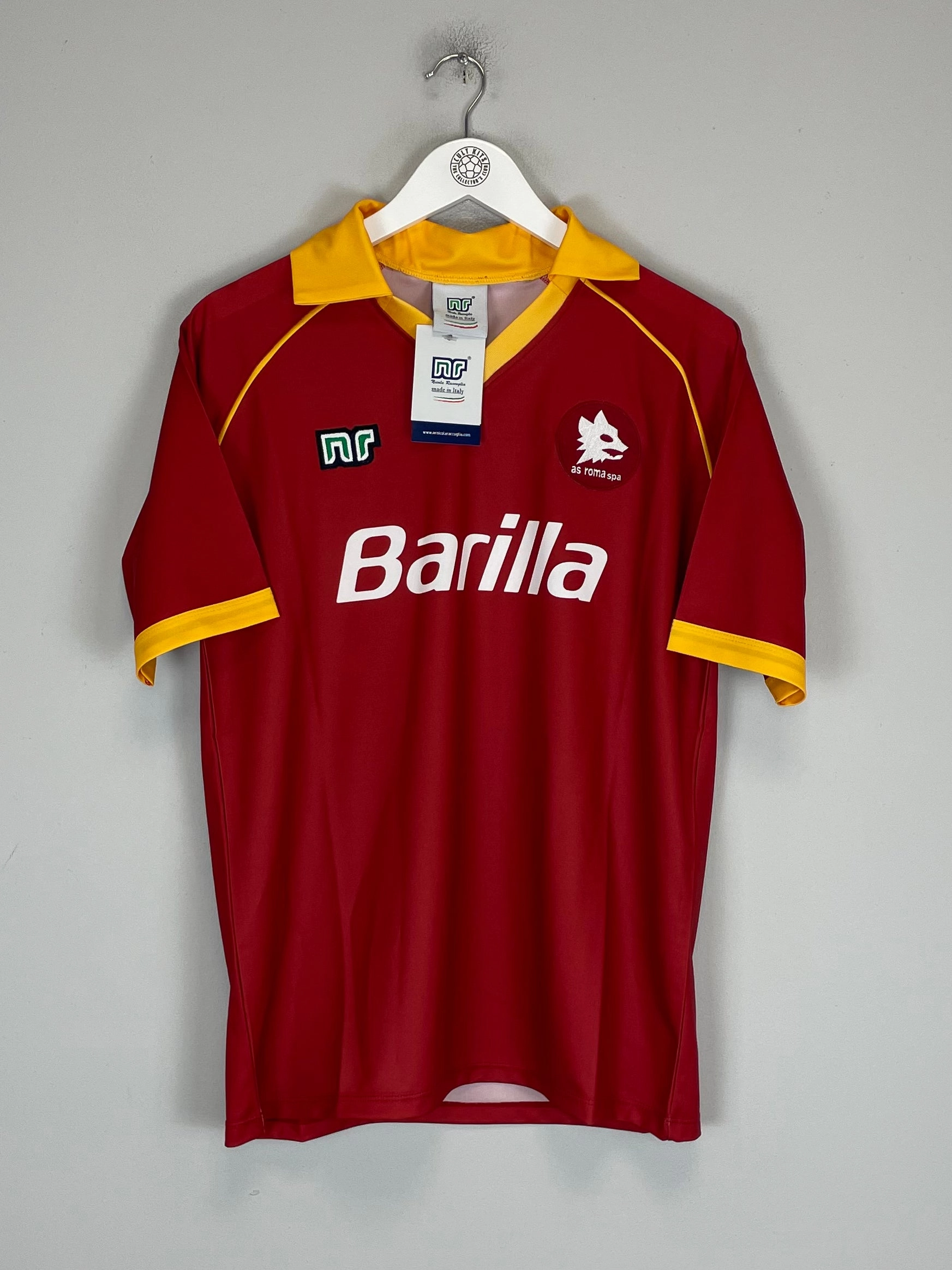 1990/91 Roma #10 *BNWT* Reissue Home Shirt (Multiple Sizes) Ennerre Streamlined Fit Eco Friendly Blend