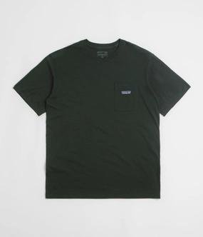 Structured silhouette Patagonia Daily Pocket T-Shirt - Old Growth Green