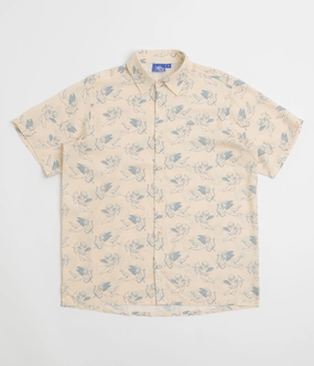 Athletic Cut Helas Angels Short Sleeve Shirt - Beige