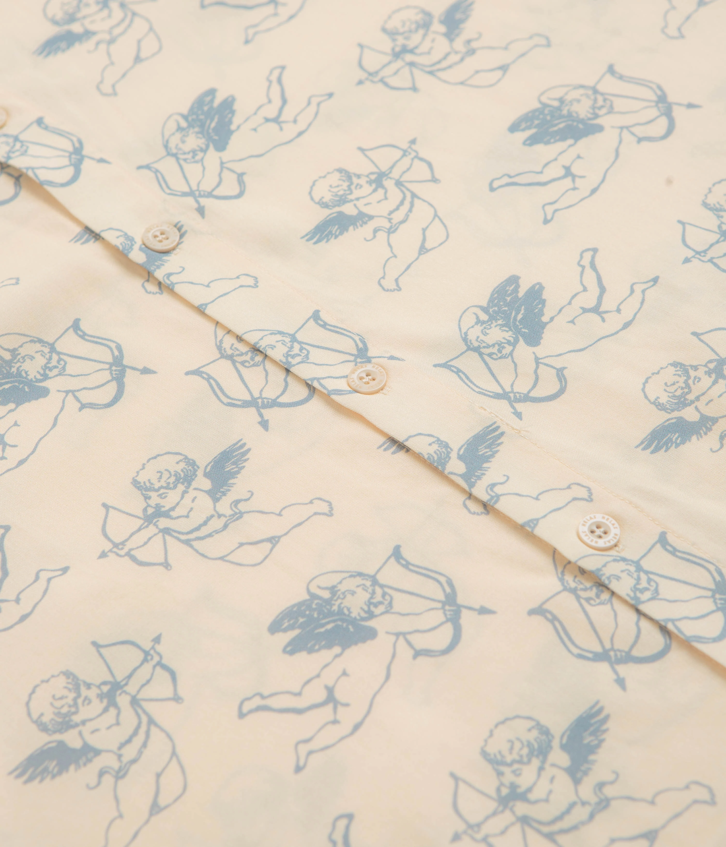 Helas Angels Short Sleeve Shirt - Beige Casual Friday handmade touch