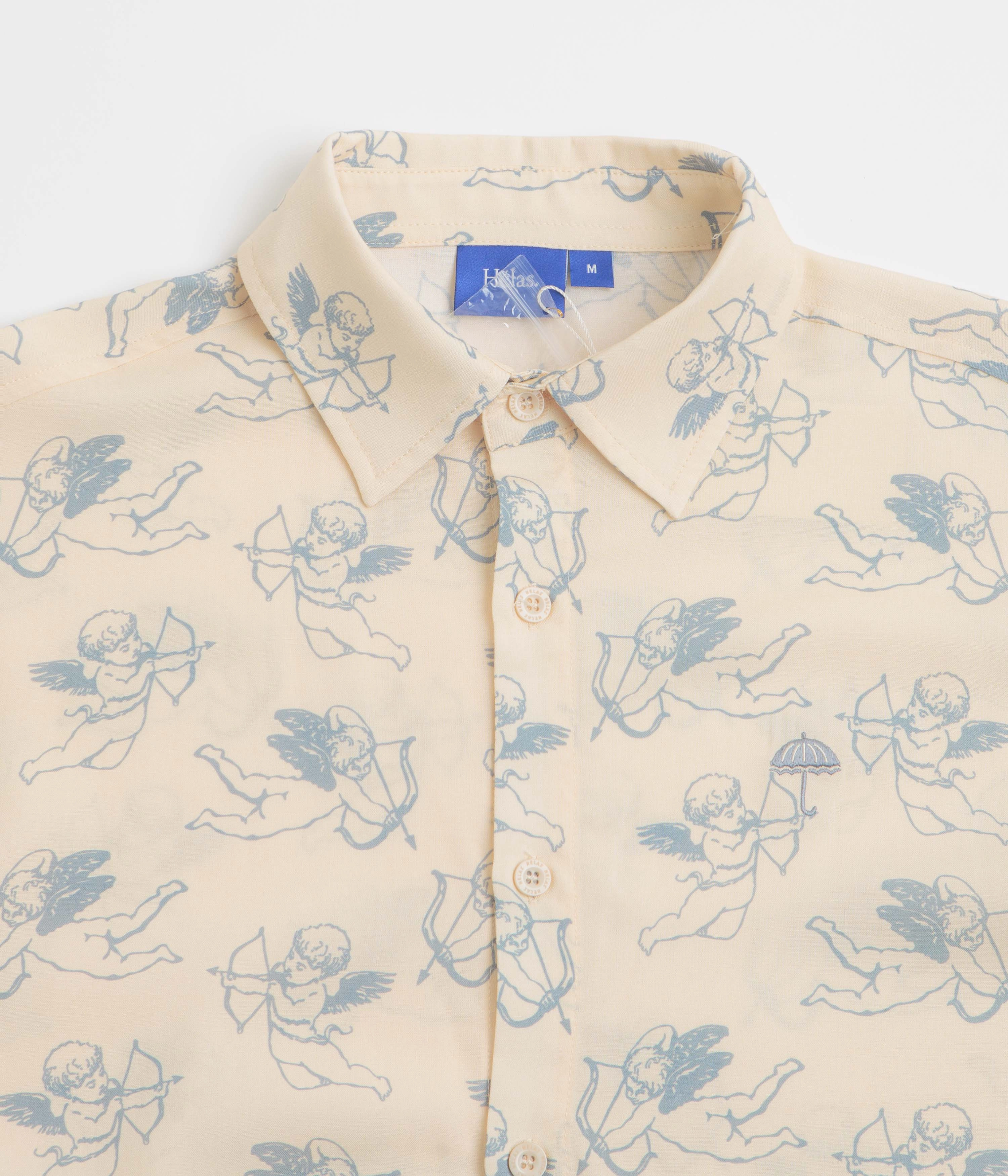 Helas Angels Short Sleeve Shirt - Beige Trend-Driven