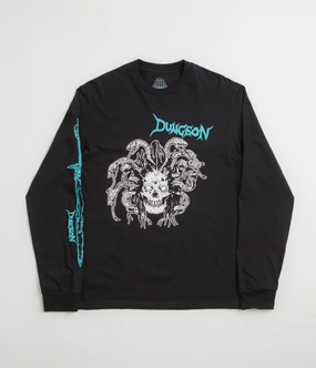 Dungeon Medusa Long Sleeve T-Shirt - Black Streetwear