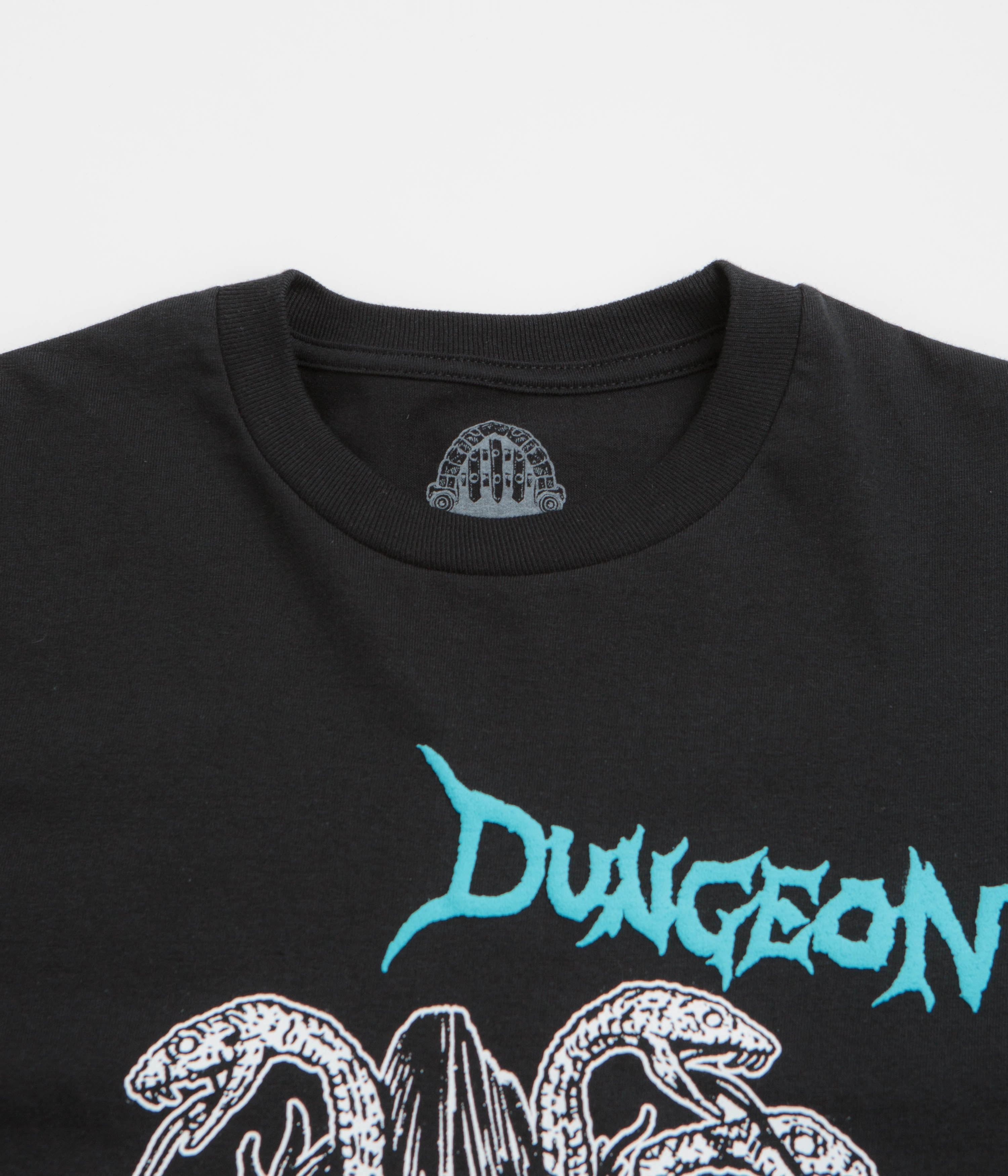No Shrink Fabric Hypoallergenic fabric Dungeon Medusa Long Sleeve T-Shirt - Black