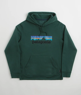 Monkey like Flexible Waistband Patagonia P-6 Logo Uprisal Hoodie - Cascade Green