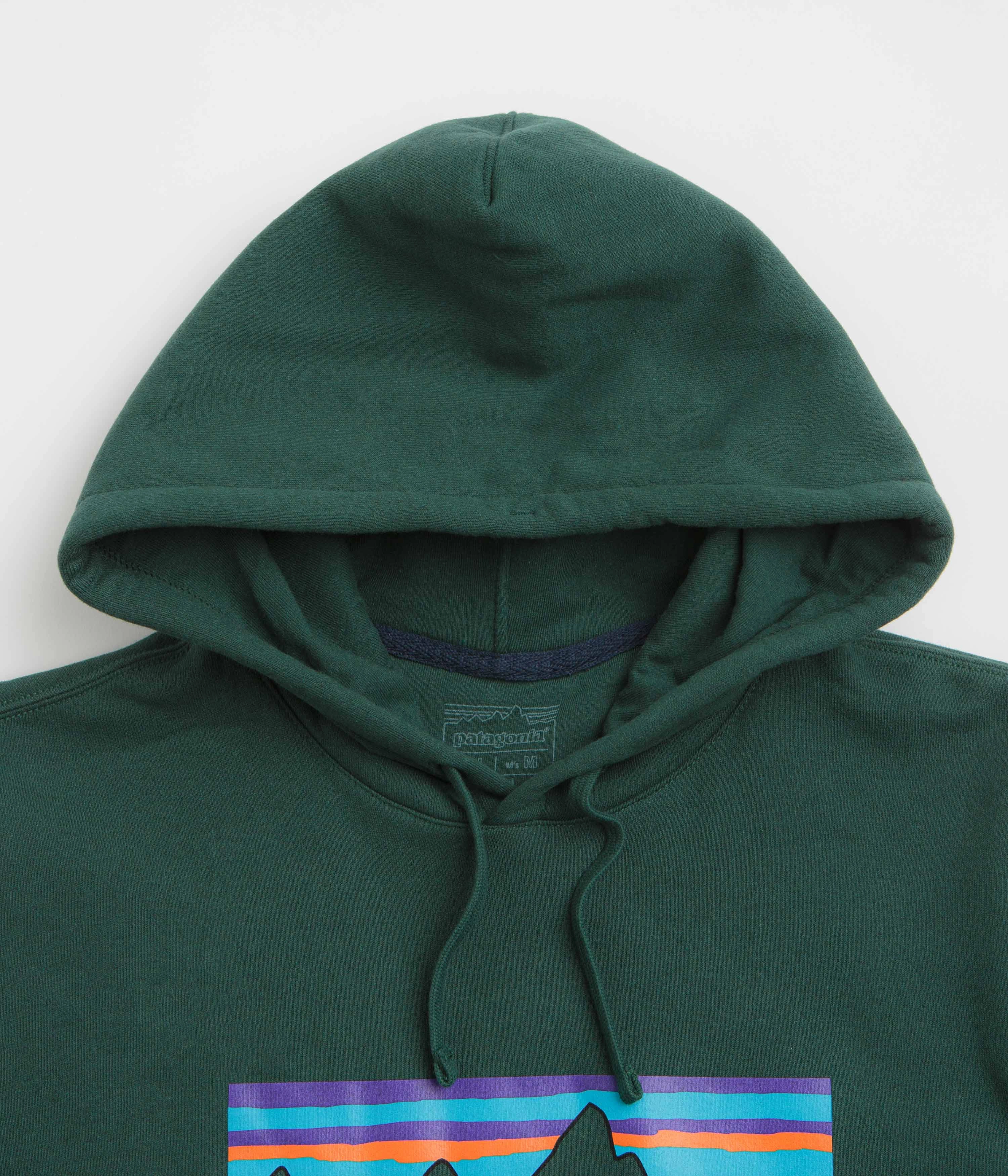 short sleeves Bright Colors Patagonia P-6 Logo Uprisal Hoodie - Cascade Green