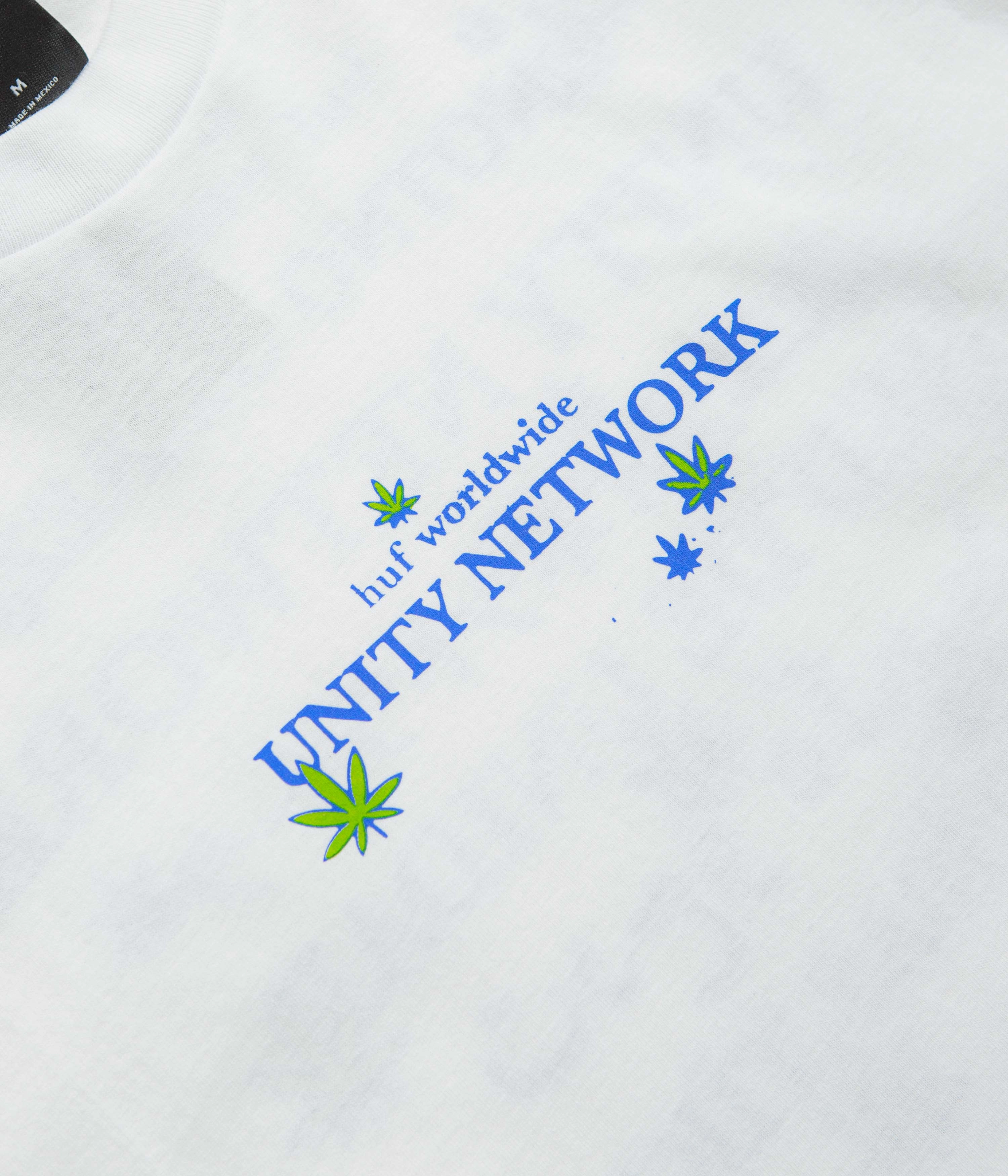 HUF Unity Network T-Shirt - White AntiPillingTreatment Easy to Style