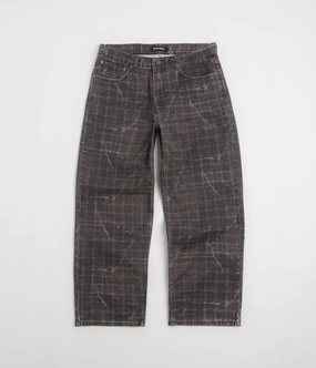 Fucking Awesome Distressed Plaid Fecke Jeans - Plaid Bold Road Trip