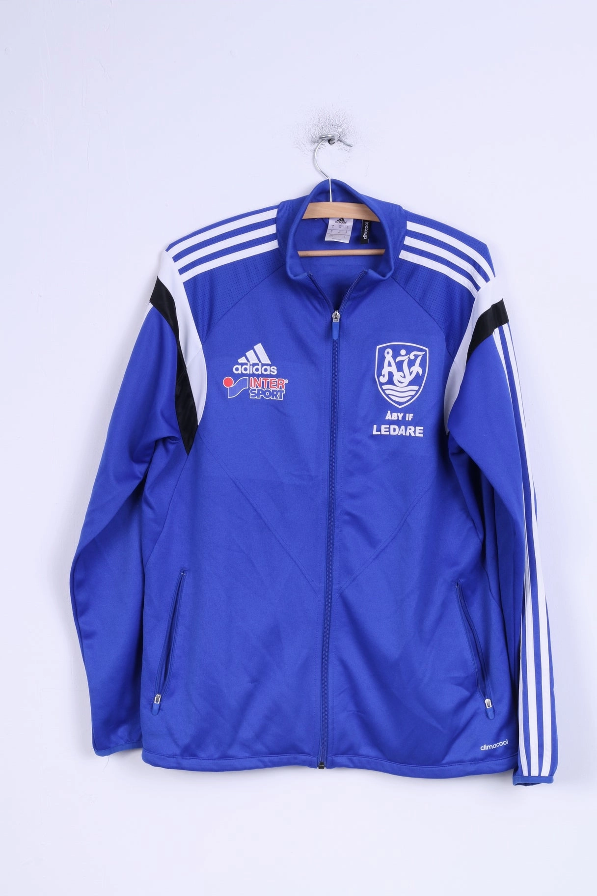 Graduation wear product urban style quotient Adidas Mens M Sweatshirt Blue ?by IF ledare Football Zippered Training Sport Top