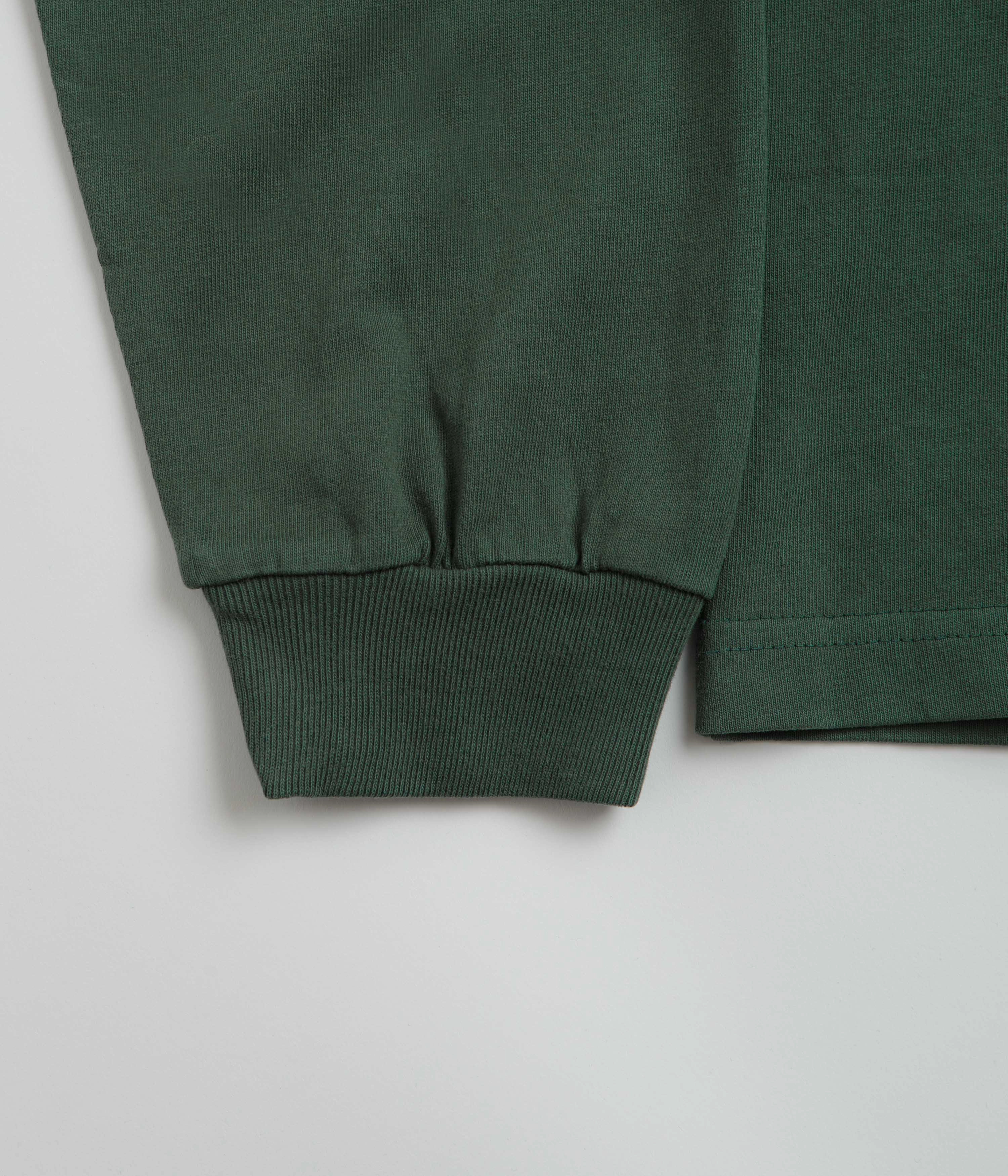 Butter Goods Pigment Dye Long Sleeve T-Shirt - Forest Yarn Dyed Stripes