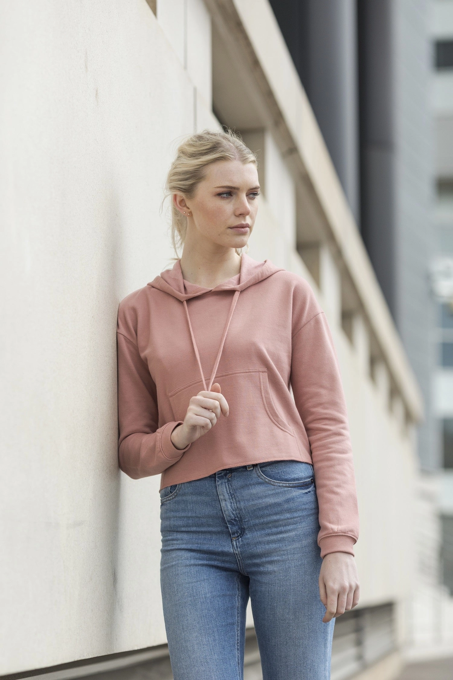 Girlie Cropped Hoodie | HEATHER GREY Owl like