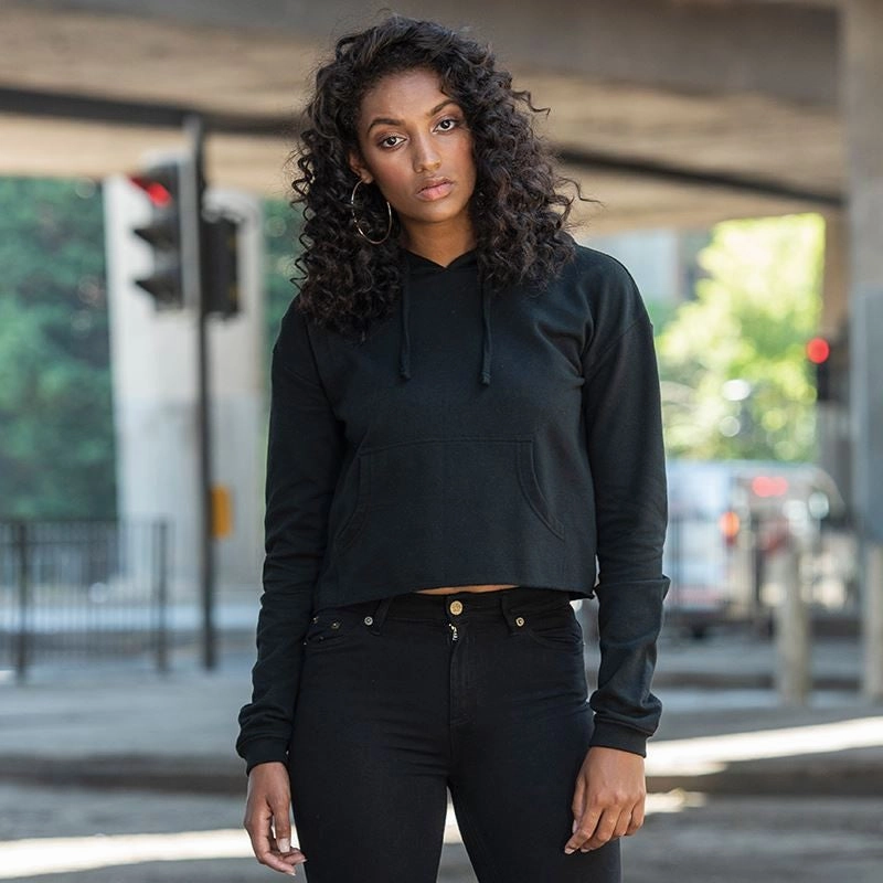 Girlie Cropped Hoodie | HEATHER GREY wrinkle free Leopard like