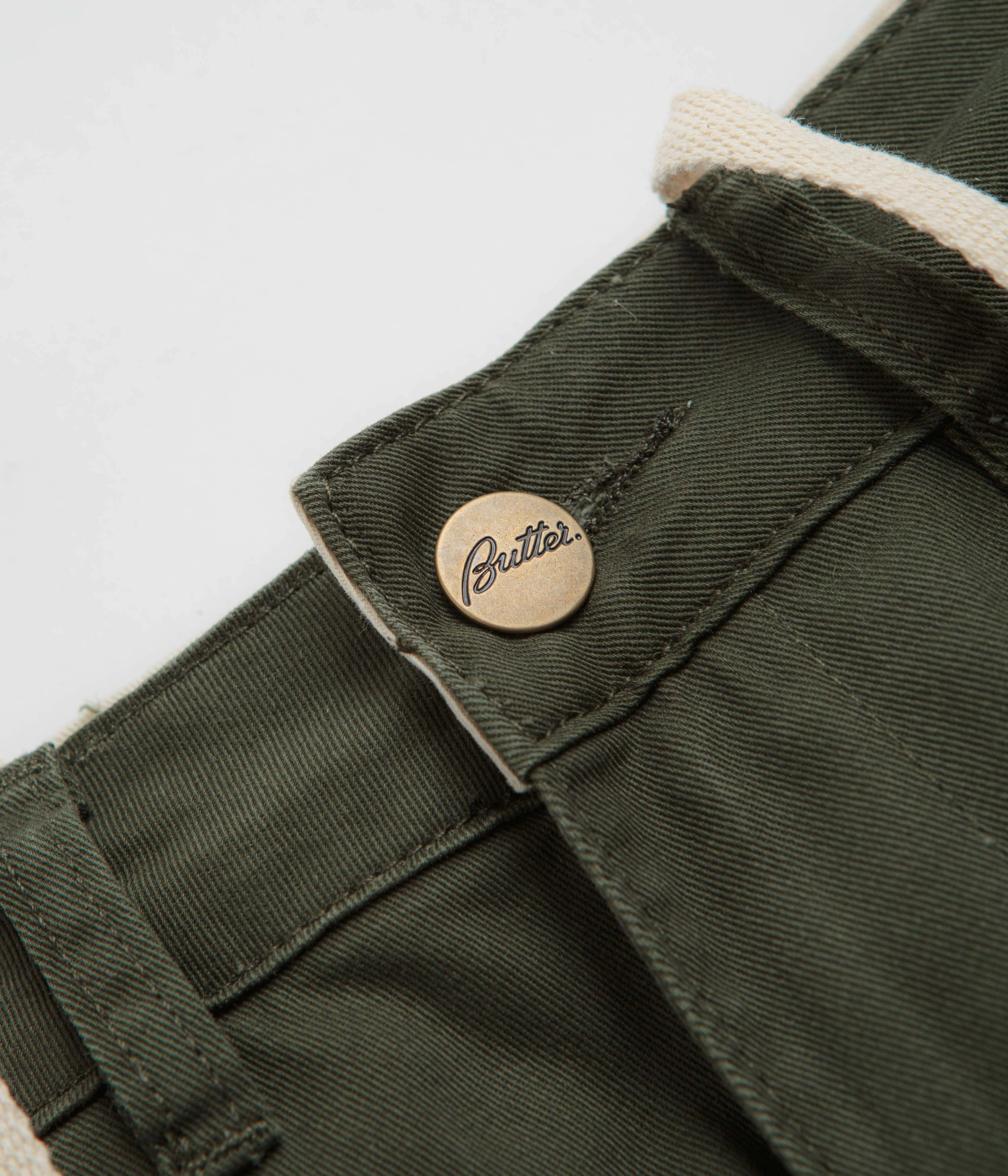 AdjustableDrawstring Butter Goods Field Cargo Pants - Forest Green