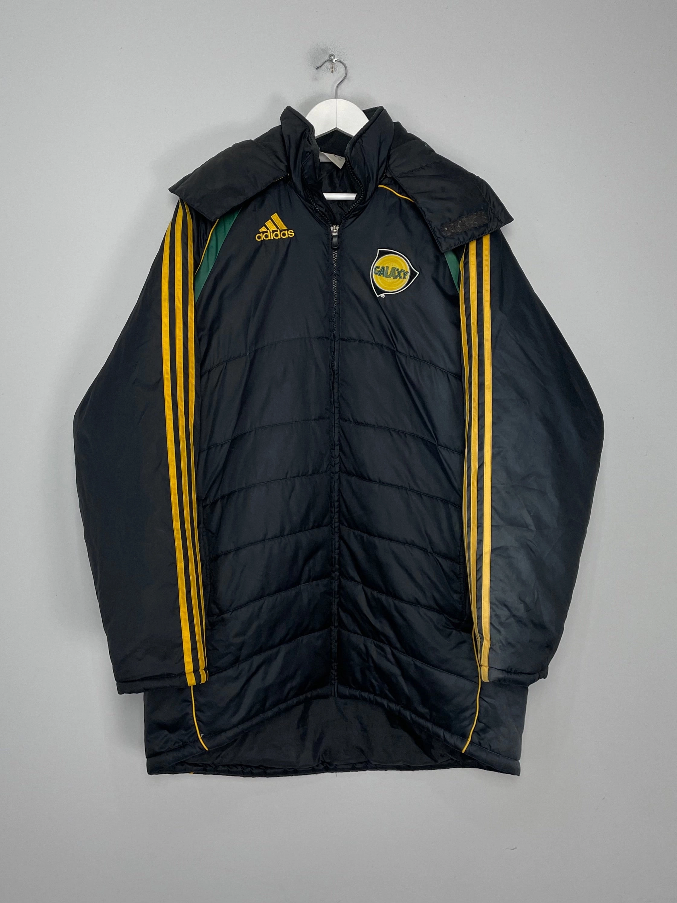 2006 LA GALAXY BENCHCOAT (M) ADIDAS Strategic Ventilation Cuts low-carbon