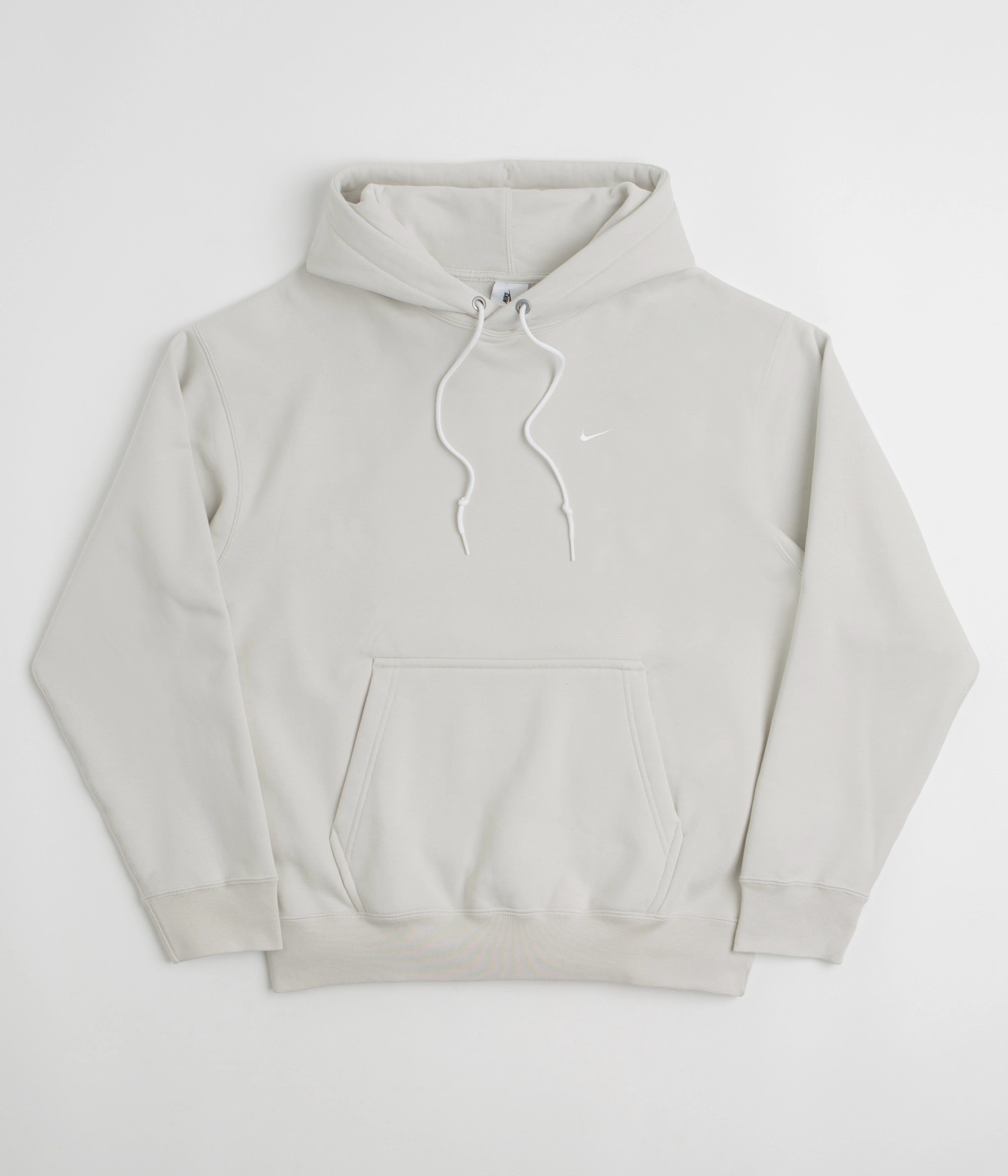 Nike Solo Swoosh Hoodie - Light Bone / White Durable Zipper